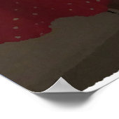 Reflektion bei langen Haaren im Spiegel Poster (Ecke)