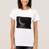 Reflektion Crescent Moon Schwarz & Weiß T-Shirt (Vorderseite)