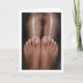 Reflektion der Füße im Spiegel Karte (Vorderseite)