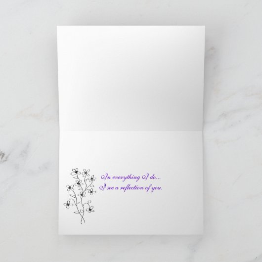 Reflektion der Mutter Karte (Innenseite)