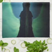 Reflektion der Nordlichter Geschirrtuch (Gefaltet)