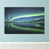 Reflektion der Nordlichter Leinwanddruck (Insitu (Holzboden))