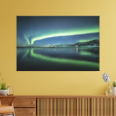 Reflektion der Nordlichter Leinwanddruck (Insitu (Wohnzimmer))