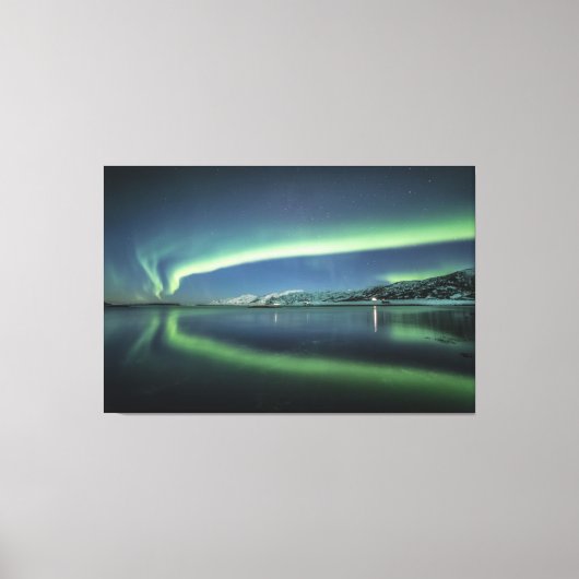 Reflektion der Nordlichter Leinwanddruck (Vorderseite)