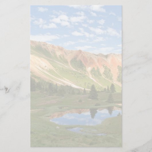 Reflektion der Roten Berge Briefpapier (Vorderseite)