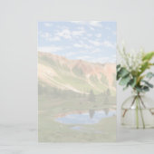 Reflektion der Roten Berge Briefpapier (Stehend Vorderseite)