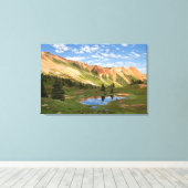Reflektion der Roten Berge Leinwanddruck (Insitu (Holzboden))