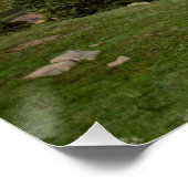 Reflektion der Roten Berge Poster (Ecke)