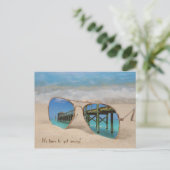 Reflektion der Sonnenbrille Postkarte (Stehend Vorderseite)