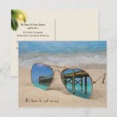 Reflektion der Sonnenbrille Postkarte (Vorne/Hinten)