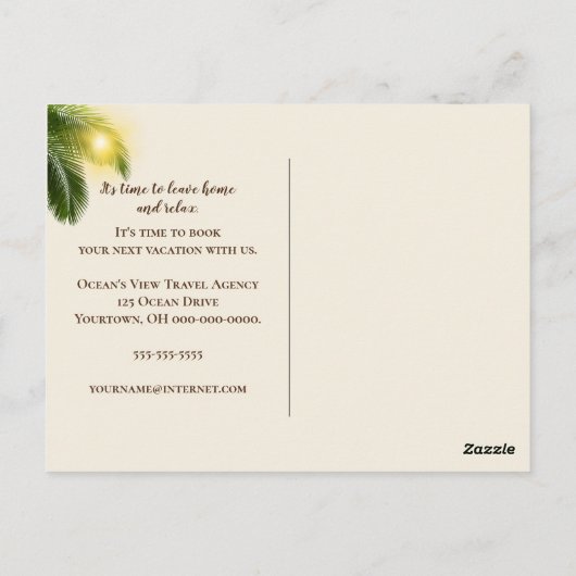 Reflektion der Sonnenbrille Postkarte (Rückseite)