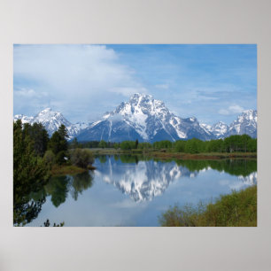 Reflektion der Teton-Berge Poster
