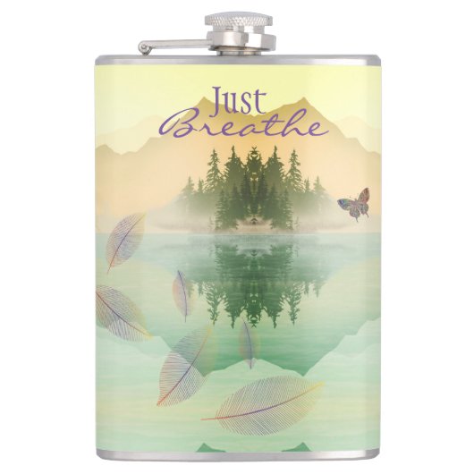 Reflektion der Zitrusfrüchte Flachmann (Vorderseite)