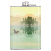 Reflektion der Zitrusfrüchte Flachmann (Rückseite)