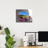 Reflektion des Ball-Game Poster (Heimbüro)