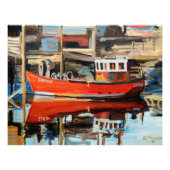 Reflektion des Bootes Fotodruck (Vorne)