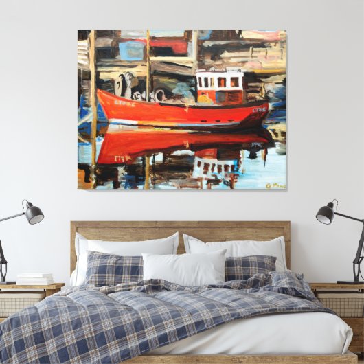 Reflektion des Bootes Leinwanddruck (Insitu (Schlafzimmer))