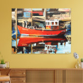 Reflektion des Bootes Leinwanddruck (Insitu (Wohnzimmer))