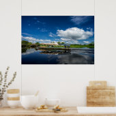 Reflektion des Bootes Poster (Küche)