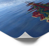 Reflektion des Heißluftballons Poster (Ecke)