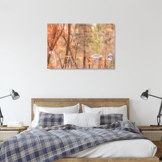 Reflektion des Herbstflusses Leinwanddruck (Insitu (Schlafzimmer))