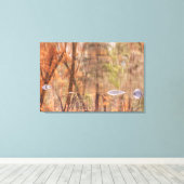 Reflektion des Herbstflusses Leinwanddruck (Insitu (Holzboden))