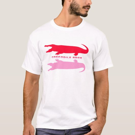 Reflektion des Krokodils (rot) T-Shirt (Vorderseite)