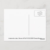 Reflektion des Lawinensees Postkarte (Rückseite)