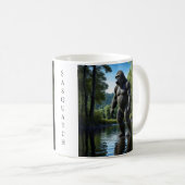 Reflektion des Muskelbigfußes im Wasser Kaffeetasse (VorderseiteRechts)