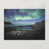 Reflektion des Nordlichts Postkarte (Vorderseite)