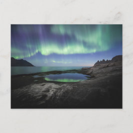 Reflektion des Nordlichts Postkarte