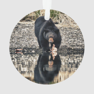 Reflektion des schwarzen Bären Ornament