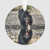 Reflektion des schwarzen Bären Ornament (Vorderseite)