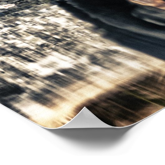 Reflektion des schwarzen Bären Poster (Ecke)