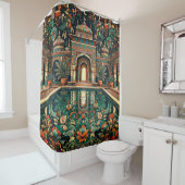 "Reflektion des Verzierten Palace Pool" Duschvorhang (Beispiel)