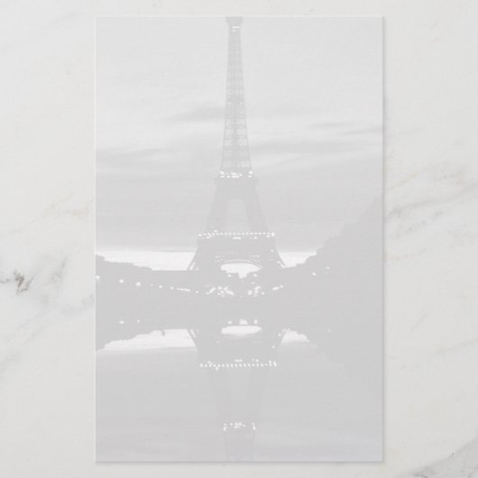 Reflektion des Vintagen Paris-Eiffel-Turms Briefpapier (Vorderseite)