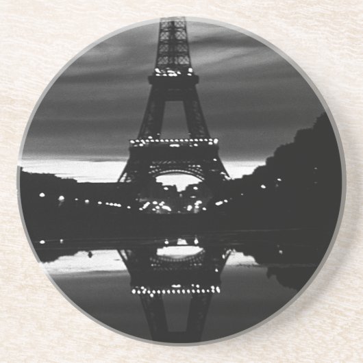 Reflektion des Vintagen Paris-Eiffel-Turms Getränkeuntersetzer (Vorne)