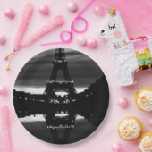 Reflektion des Vintagen Paris-Eiffel-Turms Pappteller (Party)