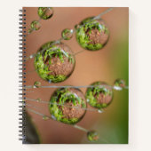 Reflektion des Wassertropfens Notizblock (Vorderseite)