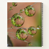 Reflektion des Wassertropfens Notizblock (Rückseite)