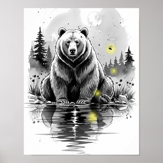 Reflektion des Whimsikwaldes Poster (Vorne)