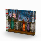 Reflektion | Farbige Glasvasen im Fensterbereich Fotoblock (Rechts)