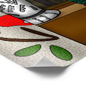 Reflektion | Farbige Glasvasen im Fensterbereich Poster (Ecke)