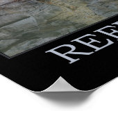 Reflektion Felswand Wasser 1 Inspiration Poster (Ecke)