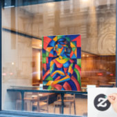 Reflektion Fensteraufkleber (Café-Fenster)