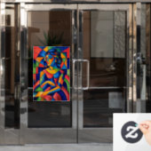 Reflektion Fensteraufkleber (Büro Tür)