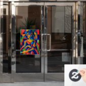 Reflektion Fensteraufkleber (Büro Tür)