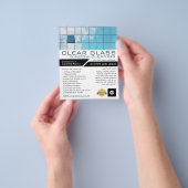 Reflektion, Fensterreiniger, Reinigung der Werbung Flyer (Gruppe)