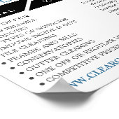 Reflektion, Fensterreiniger, Reinigung der Werbung Poster (Ecke)