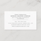 Reflektion, Fensterreiniger, Reinigungsservice Visitenkarte (Rückseite)